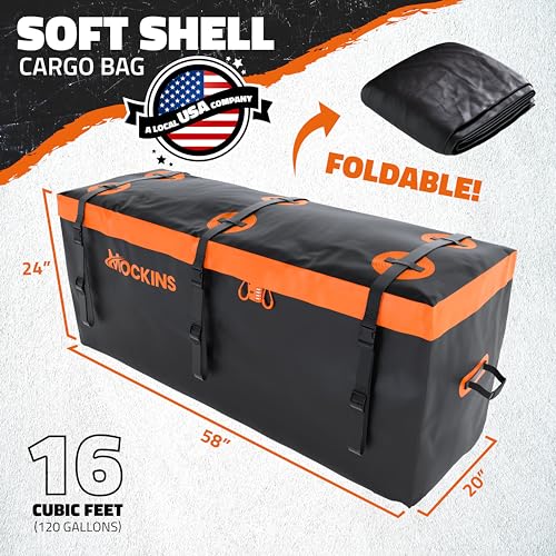 16 Cu Ft All Weather Vinyl Trailer Hitch Cargo Carrier Bag