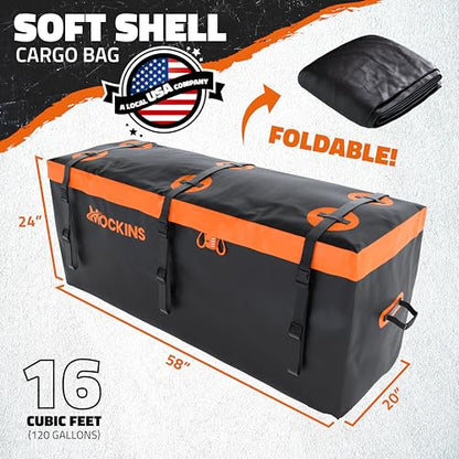 16 Cu Ft All Weather Vinyl Trailer Hitch Cargo Carrier Bag