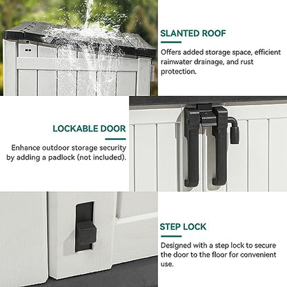 Light Gray Resin Tool Shed