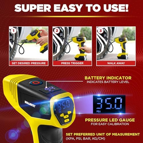 Bullseye Pro Tire Inflator Portable Air Compressor