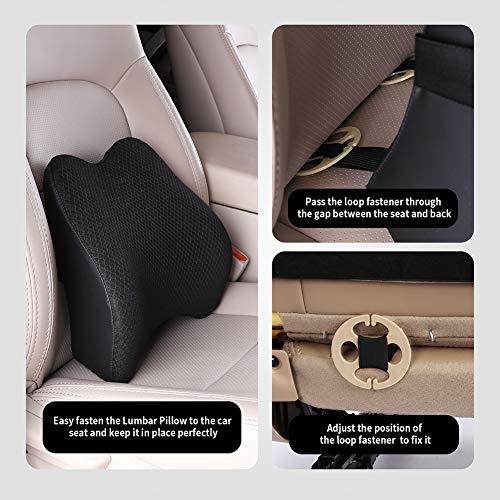 Memory Foam Lumbar Support Pillow for Car