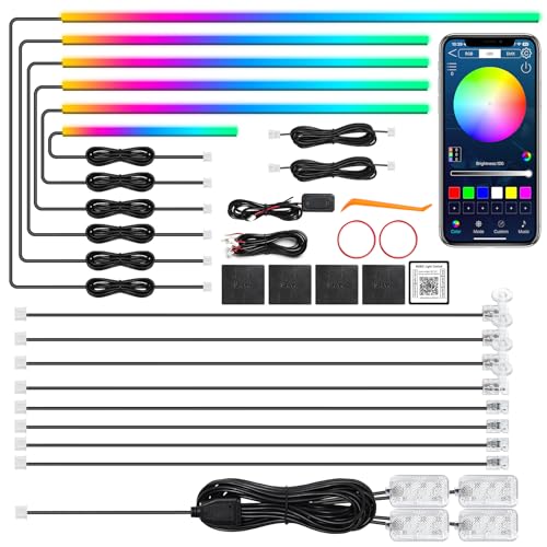 Dreamcolor Acrylic Interior Car LED Strip Light with Wireless APP