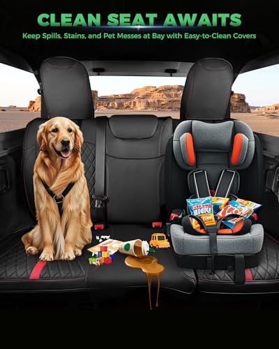 for Jeep Wrangler Leather Custom Car Seat Covers Full Set 4 Door
