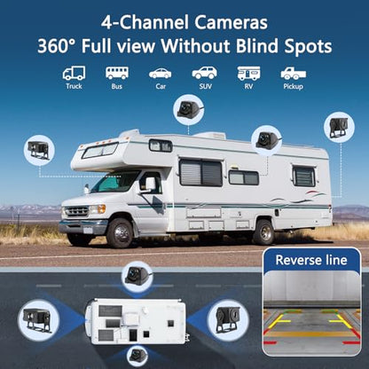 4 Channel Backup Camera System
