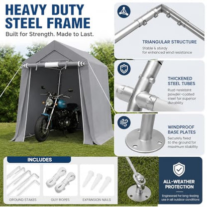 6x8 FT Outdoor Storage Shelter Shed Tent
