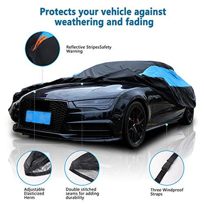 Waterproof Car Cover All Weather Snowproof UV Protection Windproof Outdoor Full car Cover