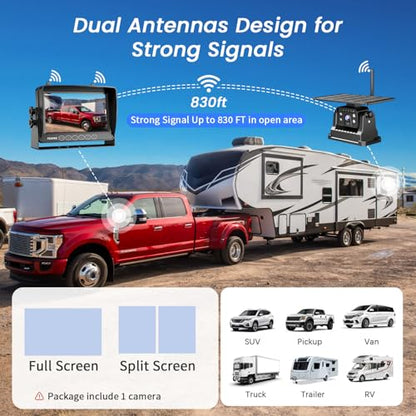 Magnetic Solar Wireless Backup Camera