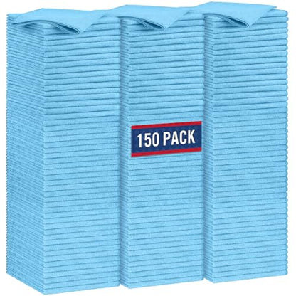 Blue Microfiber Cleaning Cloth (150 Count)