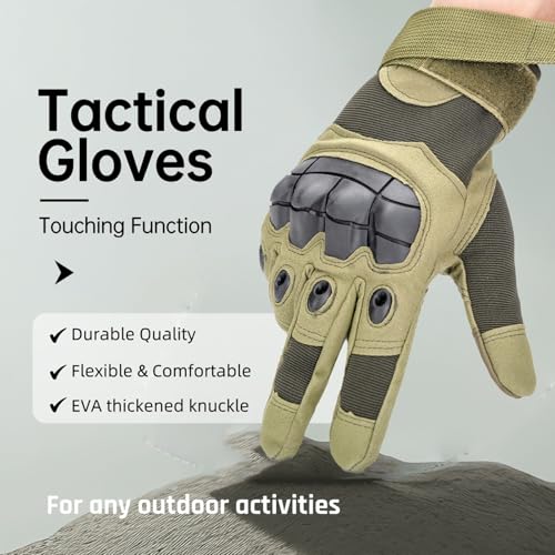 Green Touchscreen Tactical Gloves for Outdoor Protection Gloves