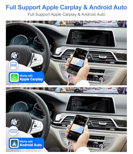 USB to USB C and Lightning Pink Car Charger Cable