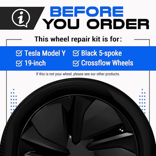 Premium Tesla Wheel Curb Rash Repair Kit for Model Y 19