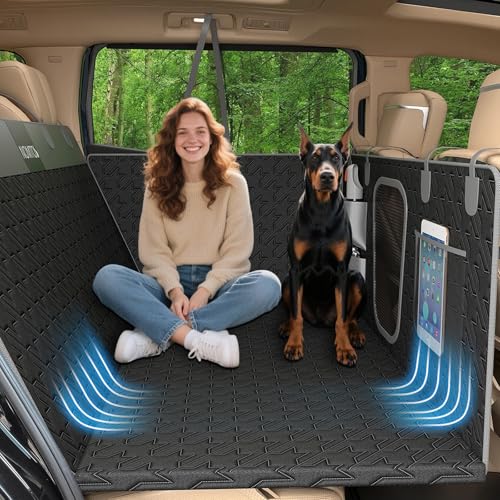 Durable Hard Bottom Dog Car Seat Cover for Large Dogs