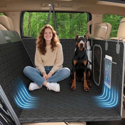 Durable Hard Bottom Dog Car Seat Cover for Large Dogs