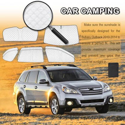 8pcs Thicken Sun Shades for Subaru Outback 2010