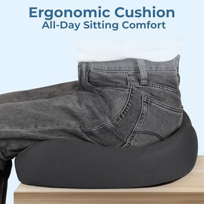 Seat Cushion Memory Foam Chair Cushion for Tailbone Pain Relief