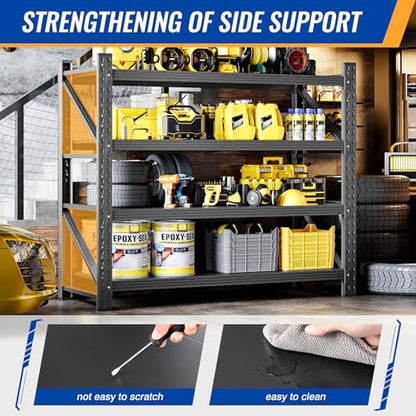 48" W Storage Shelves 3000lbs Garage Metal Shelving Heavy Duty Garage Shelves Adjustable Storage Shelves for Industrial