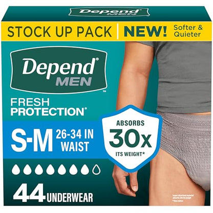 Fresh Protection Adult Diapers for Men (44 Count)
