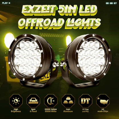 160W 5 Inch Driving Lights (2 Count)