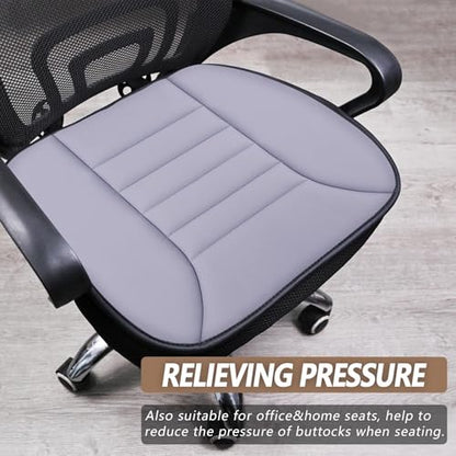 2PCS Car Seat Cushion Pad 1.2" Thick Comfort Seat Protector for Car Driver Seat Office Chair Home Use Memory Foam Seat Cushion with Non Slip Bottom