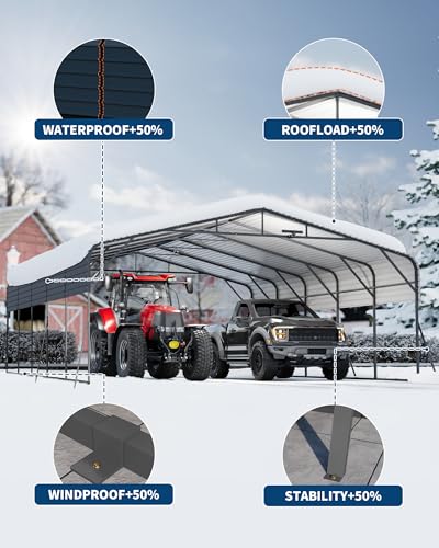 20x25FT Metal Carport Heavy