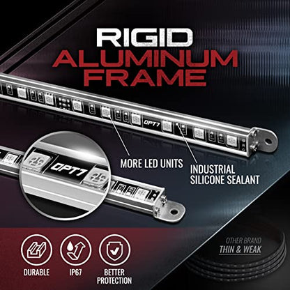 Aura RGB Aluminum Car Underglow Kit with Remote Control (4 Count)