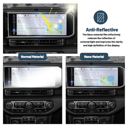 Screen Protector for Jeep Wrangler 12.3" Display Touchscreen Nano Films for 2025 2026 Jeep Wrangler Accessories