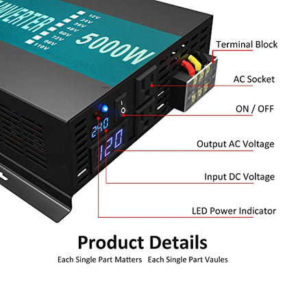 Pure Sine Wave 5000W