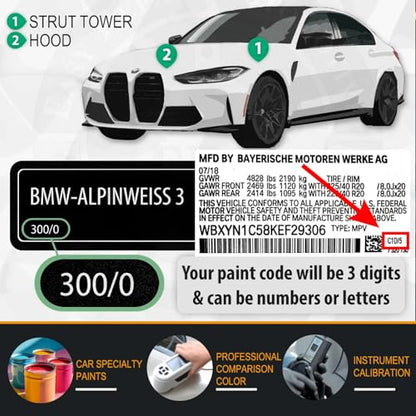 668 Fluid Jet Black Car Touch Up Paint for BMW
