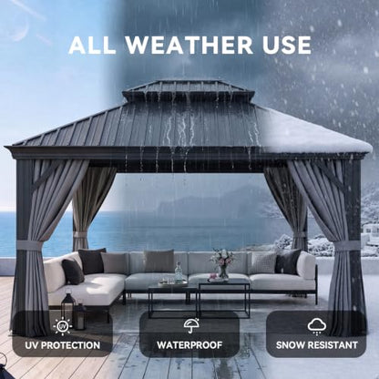 12' X 14' Hardtop Gazebo with Drainage