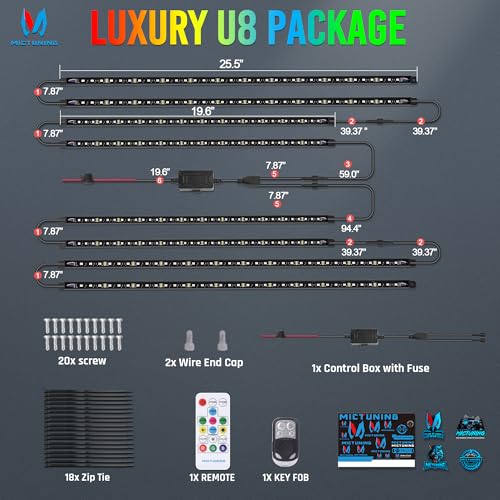U8 RGB Underglow LED Light Bar (50.4 Ounce)
