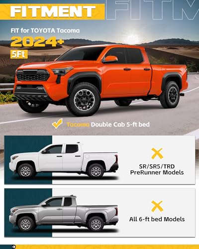 Side Bed MOLLE Panel Fit for 2024 2025 2026 Toyota Tacoma Double Cab 5