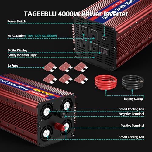 4000W Pure Sine Wave Power Inverter