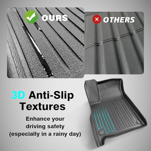 Compatible with Rivian R1S All Weather Cargo Liners Frunk Mat&Floor Liners&Trunk Mat Set Anti