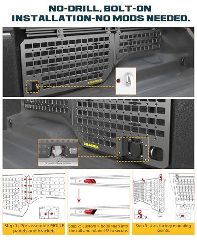 Heavy Duty Side Bed MOLLE Panel Fit for 2020