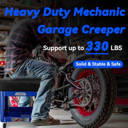 Rolling Creeper Garage Shop Seat for Men