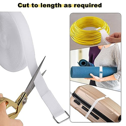 1"x16ft Hook and Loop Straps with 25 Metal Buckles
