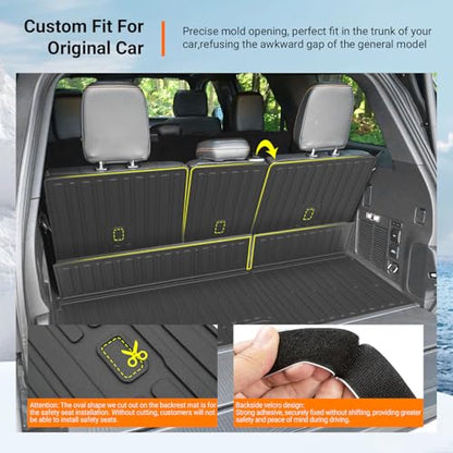 Cargo Mat & Backrest Mats Compatible with 2025 2026 Ford Expedition