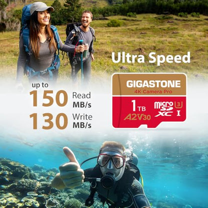 5 Years Data Recovery】 GIGASTONE 1TB Micro SD Card 4