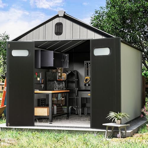 Domi 8x16 FT Resin Outdoor Storage Shed
