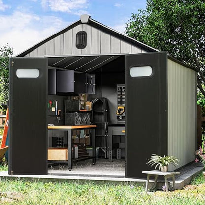 Domi 8x16 FT Resin Outdoor Storage Shed
