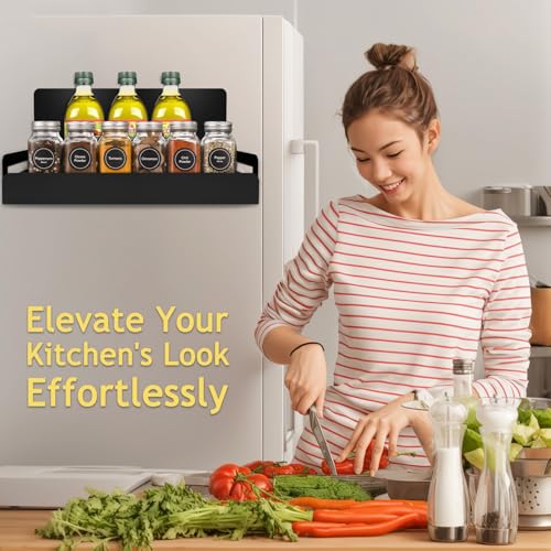 2 Pack Magnetic Spice Rack for Refrigerator (2 Count)