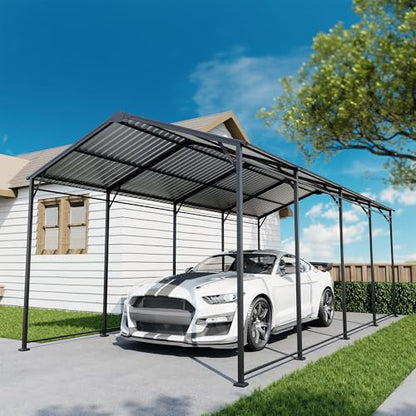 10 x 20 ft Metal Carport with Galvanized Steel Roof