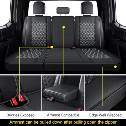 F150 Faux Leather Seat Covers Fit for 2015 (4 Count)
