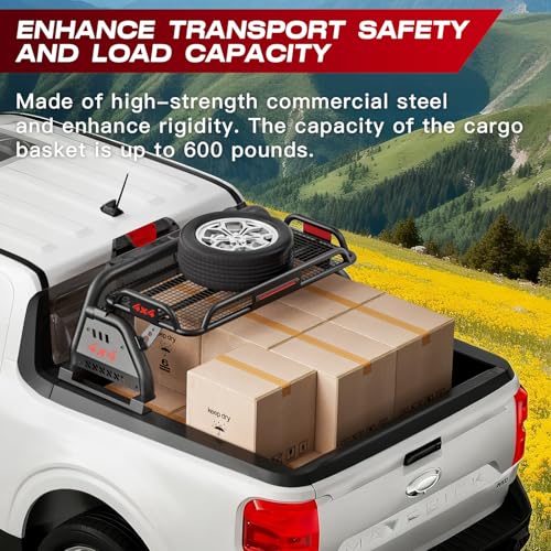 Roll Bar for Truck with Cargo Basket