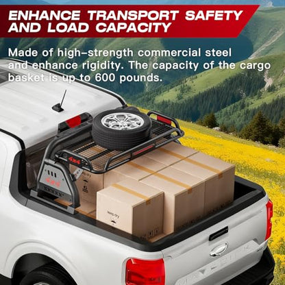 Roll Bar for Truck with Cargo Basket
