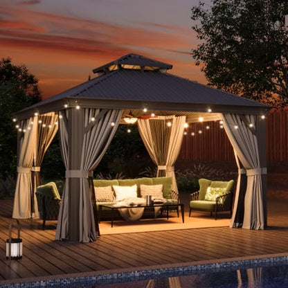 12' X 12' Hardtop Gazebo with Drainage