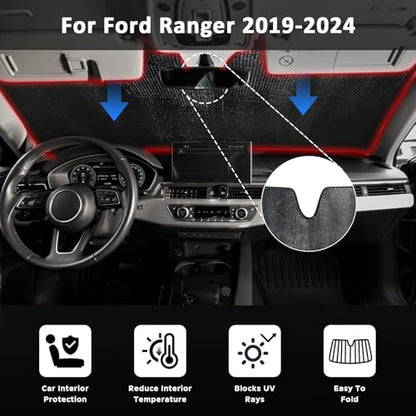 Car Windshield Sun Shade for Ford Ranger 2019