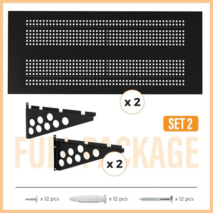 2 Pack 1.5x4ft Heavy Duty Garage Wall Shelving Storage Rack (2 Count)