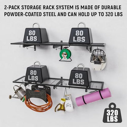 2 Pack Garage Wall Shelves (2 Count)