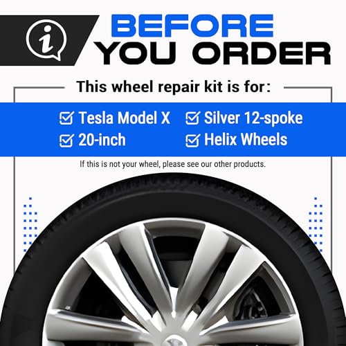 Premium Tesla Wheel Curb Rash Repair Kit for Model X 20